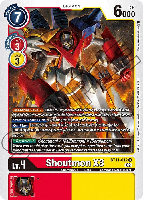Image for Shoutmon X3 (BT11-012 U) - Digimon Card Game