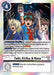 Taiki, Kiriha, & Nene (#BT11-095 R) (Dimensional Phase) Near Mint Foil
