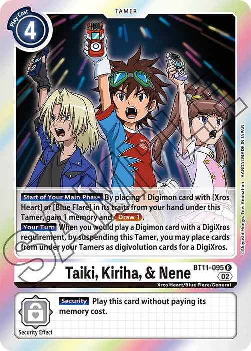 Image for Taiki, Kiriha, & Nene (BT11-095 R) - Digimon Card Game
