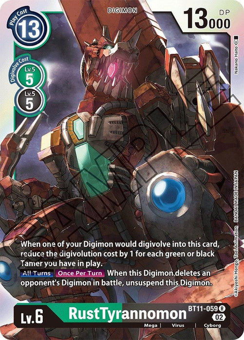 Image for RustTyrannomon (BT11-059 R) - Digimon Card Game