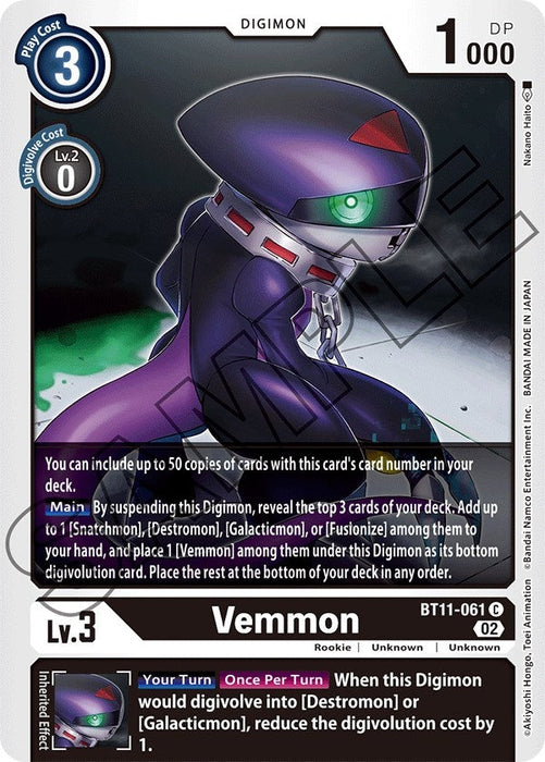 Image for Vemmon (BT11-061 C) - Digimon Card Game
