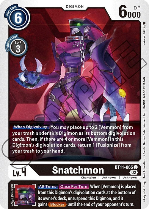 Image for Snatchmon (BT11-065 U) - Digimon Card Game