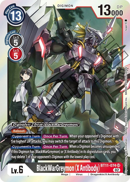 BlackWarGreymon (X Antibody) (#BT11-074 SR) (Dimensional Phase) Near Mint Foil