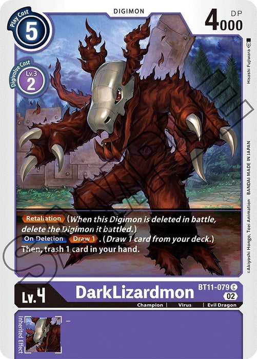Image for DarkLizardmon (BT11-079 C) - Digimon Card Game
