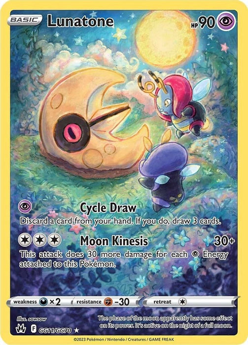 Lunatone (#GG11/GG70) (SWSH: Crown Zenith: Galarian Gallery) Near Mint Holofoil