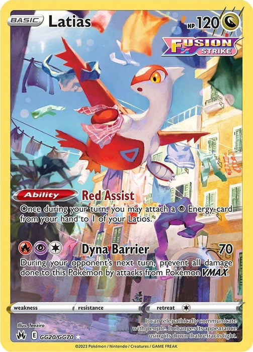 Latias (#GG20/GG70) (SWSH: Crown Zenith: Galarian Gallery) Near Mint Holofoil