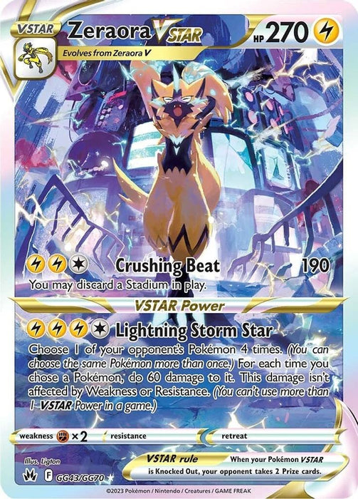 Zeraora VSTAR (#GG43/GG70) (SWSH: Crown Zenith: Galarian Gallery) Near Mint Holofoil