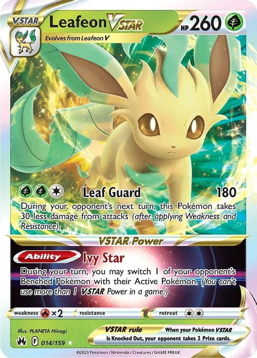 Leafeon VSTAR (#014/159) (SWSH: Crown Zenith) Near Mint Holofoil