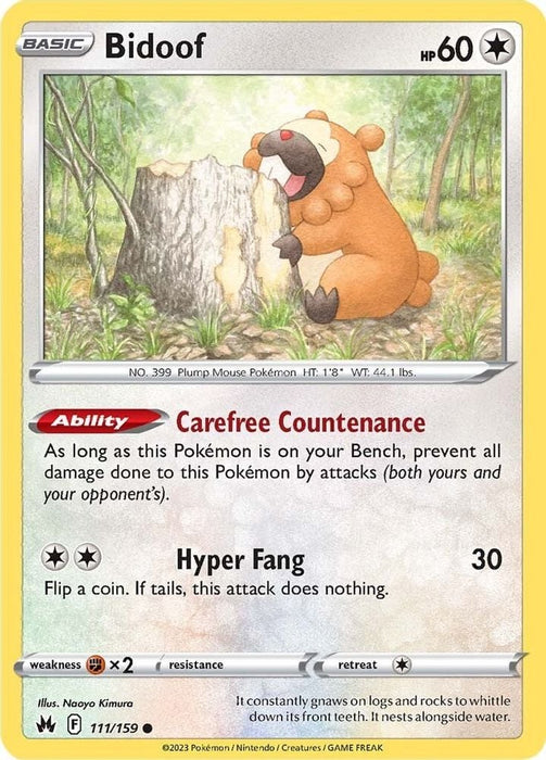 Bidoof (#111/159) (SWSH: Crown Zenith)