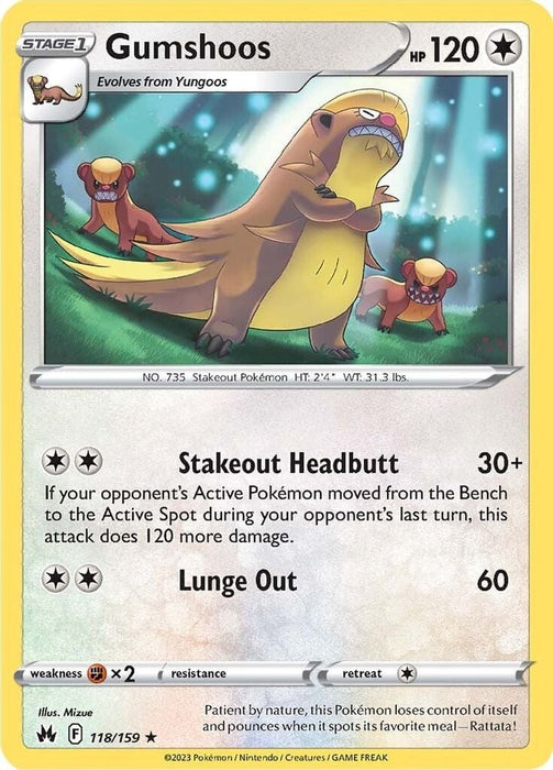 Gumshoos (#118/159) (SWSH: Crown Zenith)
