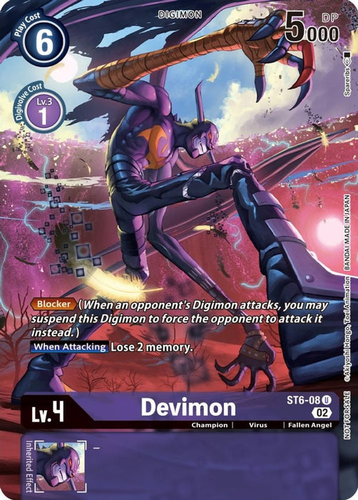 Devimon (Digimon Illustration Competition Pack 2022) (#ST6-08 U) (Dimensional Phase) Near Mint