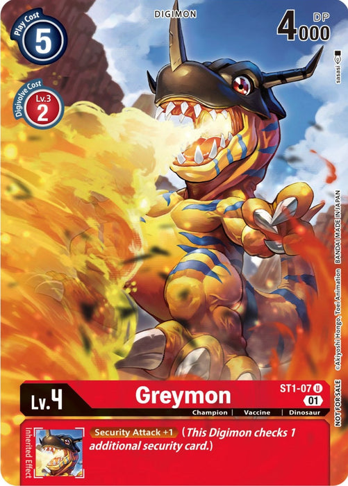 Image for Greymon - ST1-07 (Dimensional Phase Pre-Release) (ST1-07 U) - Digimon Card Game