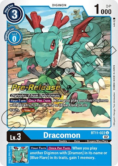 Dracomon (#BT11-022 U) (Dimensional Phase Pre-Release Cards)