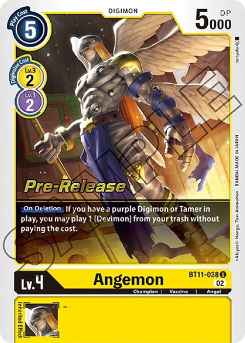 Angemon (#BT11-038 U) (Dimensional Phase Pre-Release Cards) Near Mint Foil