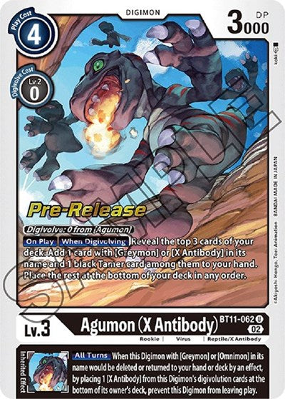 Agumon (X Antibody) (#BT11-062 U) (Dimensional Phase Pre-Release Cards)