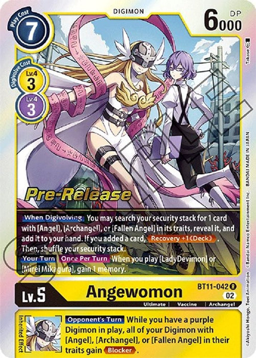 Angewomon (#BT11-042 R) (Dimensional Phase Pre-Release Cards) Near Mint Foil