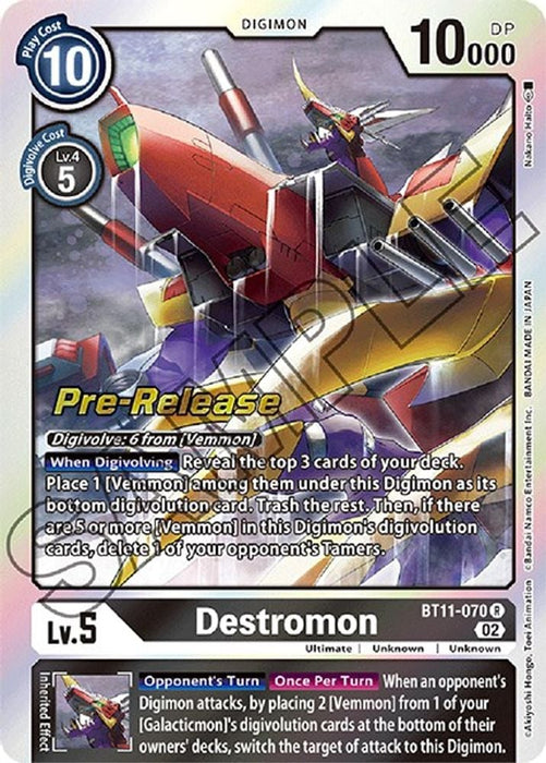 Destromon (#BT11-070 R) (Dimensional Phase Pre-Release Cards) Near Mint Foil