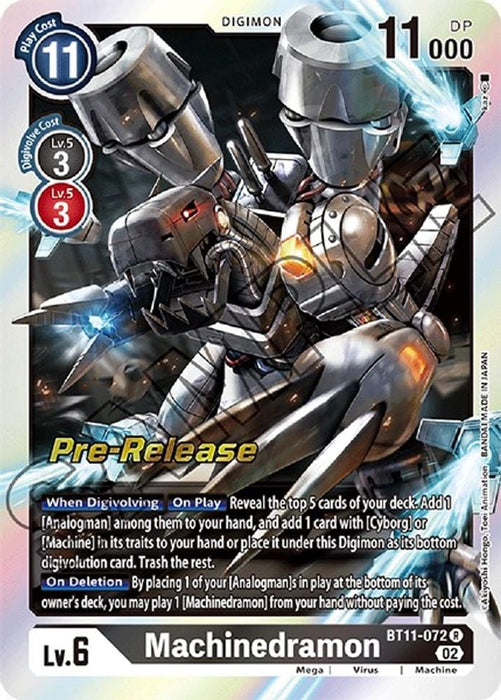 Machinedramon (#BT11-072 R) (Dimensional Phase Pre-Release Cards) Near Mint Foil