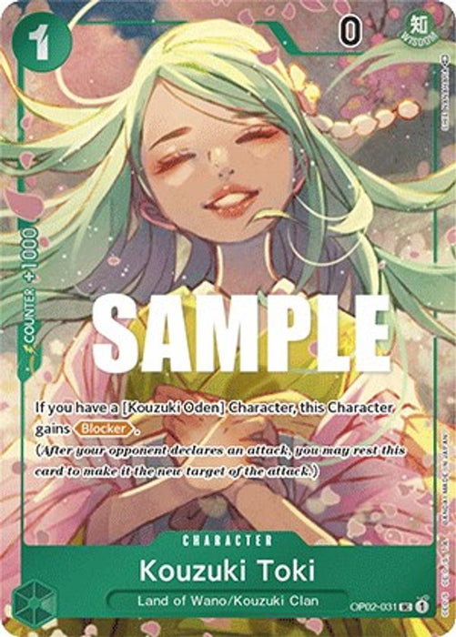 Kouzuki Toki (Box Topper) (#OP02-031) (Paramount War) Near Mint Foil