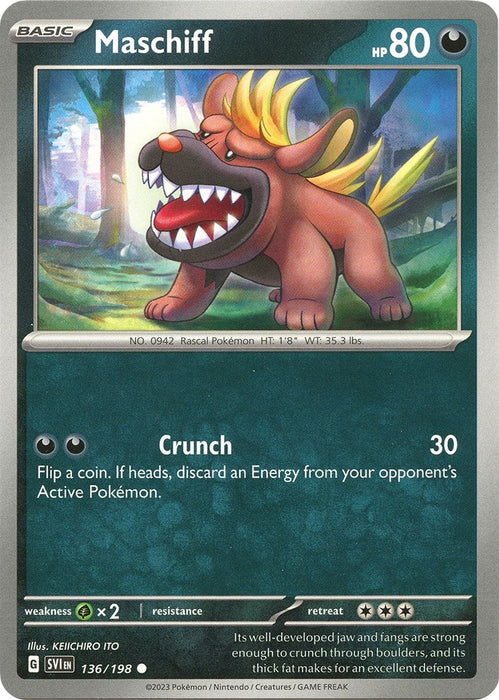 Image for Maschiff (136/198) [SV01: Scarlet & Violet Base Set] - Pokemon