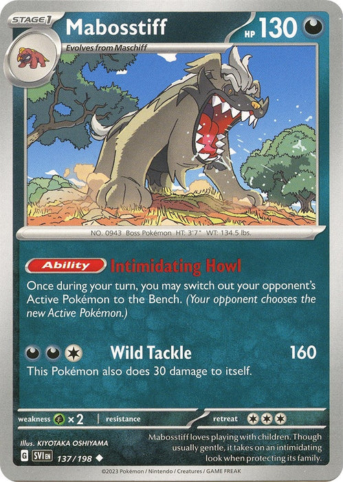 Image for Mabosstiff (137/198) [SV01: Scarlet & Violet Base Set] - Pokemon