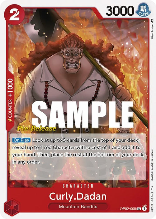 Curly.Dadan (#OP02-005) (Paramount War Pre-Release Cards) Near Mint
