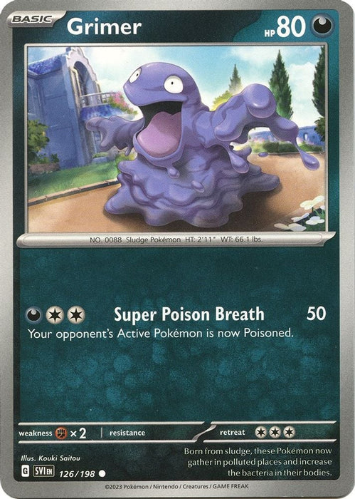 Grimer (#126/198) (SV01: Scarlet & Violet Base Set) Near Mint Reverse Holofoil