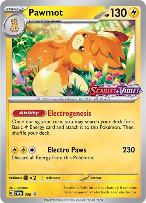 Pawmot - 006 (Prerelease) (#006) (SV: Scarlet & Violet Promo Cards) Near Mint Holofoil