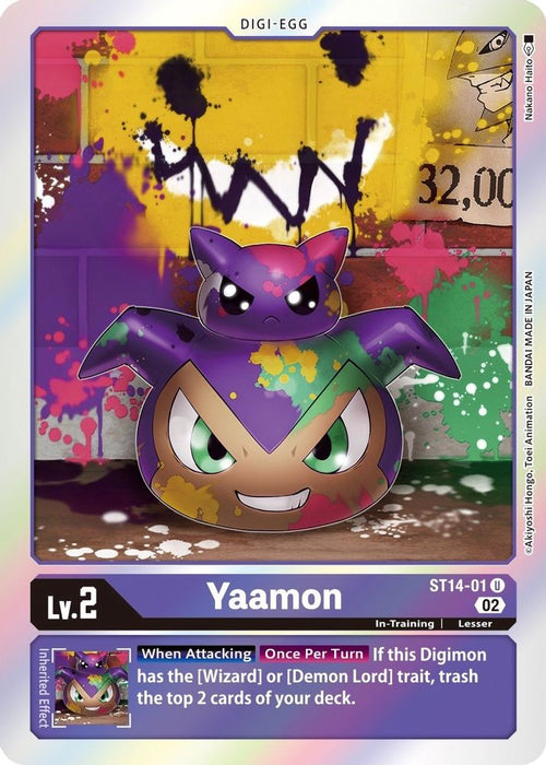 Yaamon (#ST14-01 U) (Starter Deck 14: Beelzemon Advanced Deck Set) Near Mint Foil