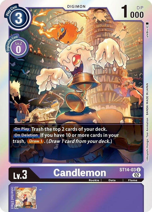 Candlemon (#ST14-03 U) (Starter Deck 14: Beelzemon Advanced Deck Set) Near Mint Foil