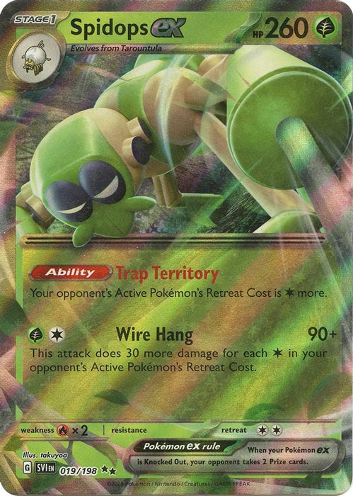 Spidops ex 019 198 (#019/198) (SV01: Scarlet & Violet Base Set) Near Mint Holofoil