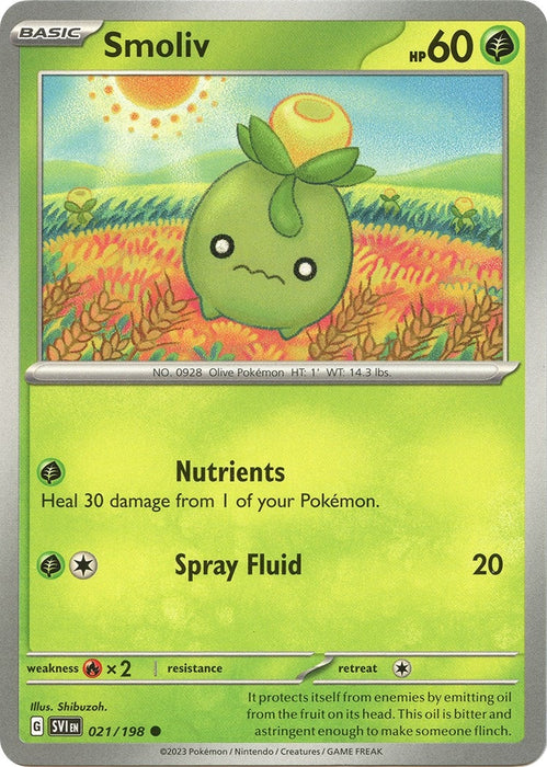 Image for Smoliv (021/198) [SV01: Scarlet & Violet Base Set] - Pokemon