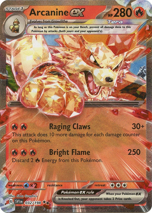 Image for Arcanine ex (032/198) [SV01: Scarlet & Violet Base Set] - Pokemon