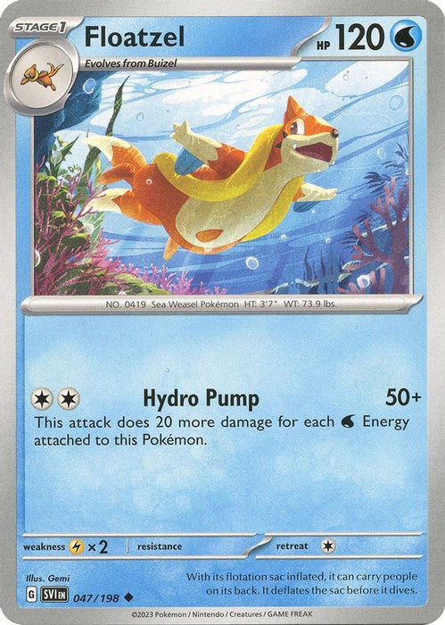 Floatzel (#047/198) (SV01: Scarlet & Violet Base Set) Near Mint Reverse Holofoil