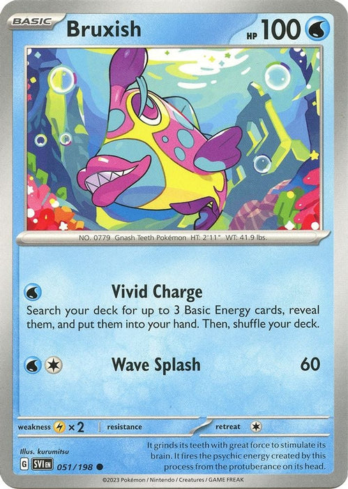 Bruxish (#051/198) (SV01: Scarlet & Violet Base Set) Near Mint Reverse Holofoil