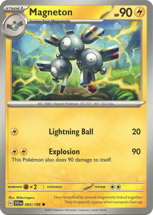 Magneton (#064/198) (SV01: Scarlet & Violet Base Set) Near Mint Reverse Holofoil