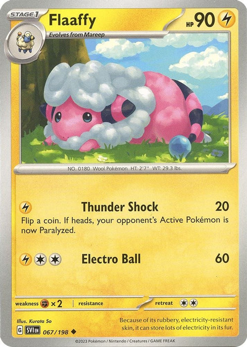 Flaaffy (#067/198) (SV01: Scarlet & Violet Base Set) Near Mint Reverse Holofoil