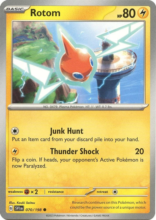 Rotom 070 198 (#070/198) (SV01: Scarlet & Violet Base Set) Near Mint Reverse Holofoil