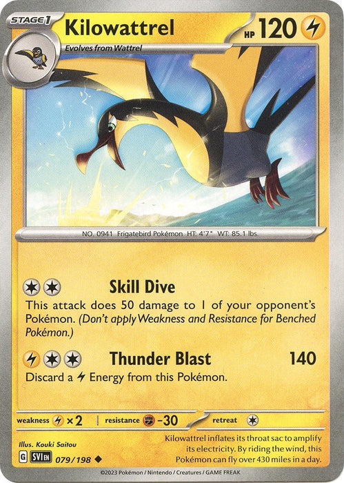 Image for Kilowattrel (079/198) [SV01: Scarlet & Violet Base Set] - Pokemon