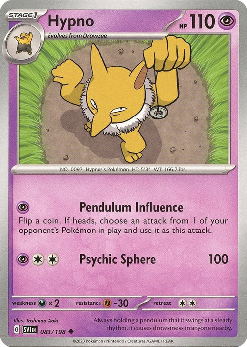 Hypno (#083/198) (SV01: Scarlet & Violet Base Set) Near Mint Reverse Holofoil