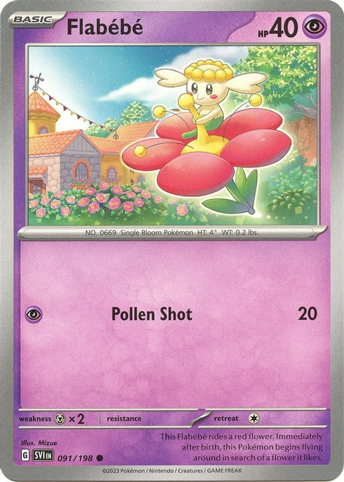 Flabebe (#091/198) (SV01: Scarlet & Violet Base Set) Near Mint Reverse Holofoil