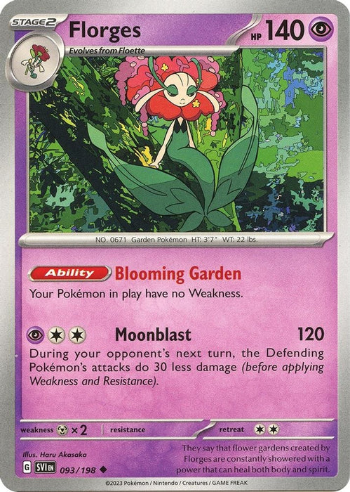 Florges (#093/198) (SV01: Scarlet & Violet Base Set) Near Mint Reverse Holofoil