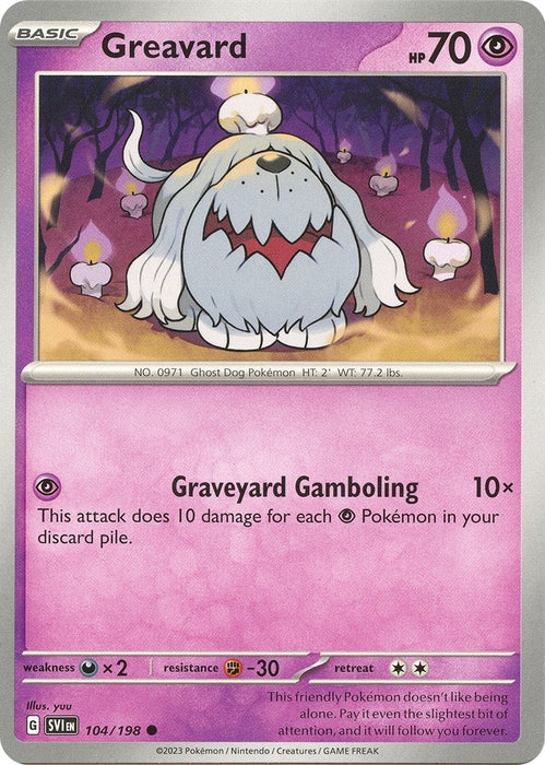 Image for Greavard (104/198) [SV01: Scarlet & Violet Base Set] - Pokemon