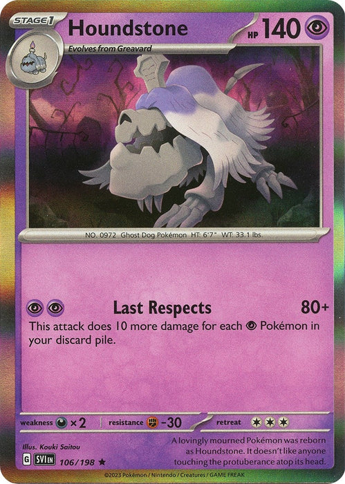 Image for Houndstone (106/198) [SV01: Scarlet & Violet Base Set] - Pokemon