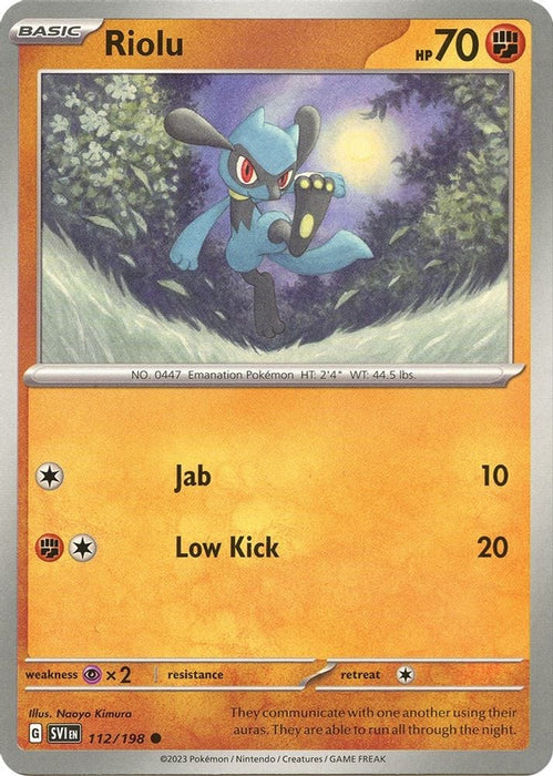Riolu 112 198 (#112/198) (SV01: Scarlet & Violet Base Set) Near Mint Reverse Holofoil