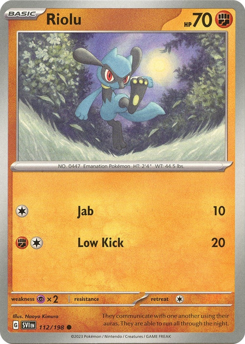 Image for Riolu (112/198) [SV01: Scarlet & Violet Base Set] - Pokemon