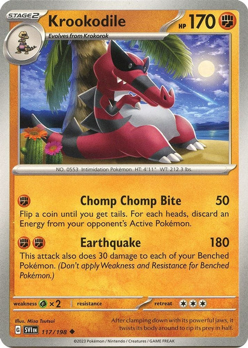 Krookodile (#117/198) (SV01: Scarlet & Violet Base Set) Near Mint Reverse Holofoil