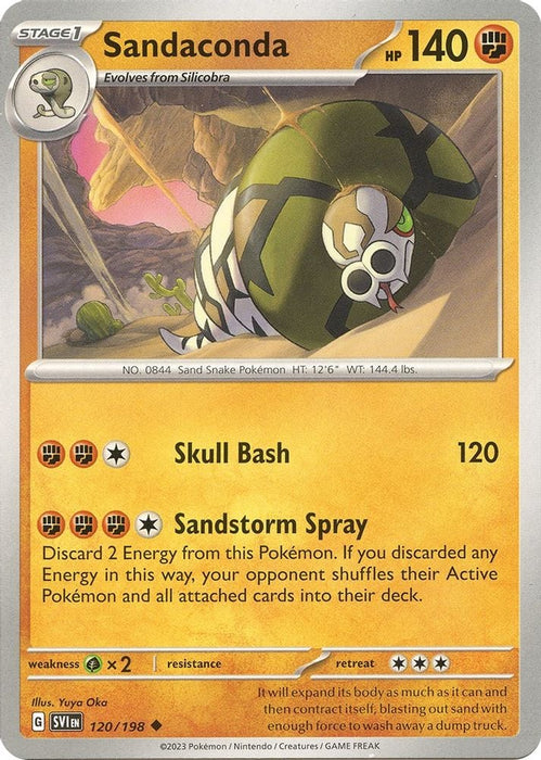 Sandaconda (#120/198) (SV01: Scarlet & Violet Base Set) Near Mint Reverse Holofoil