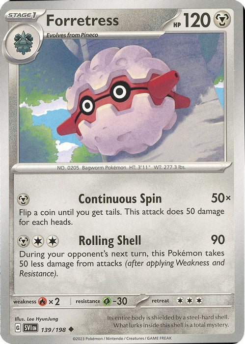 Forretress (#139/198) (SV01: Scarlet & Violet Base Set) Near Mint Reverse Holofoil