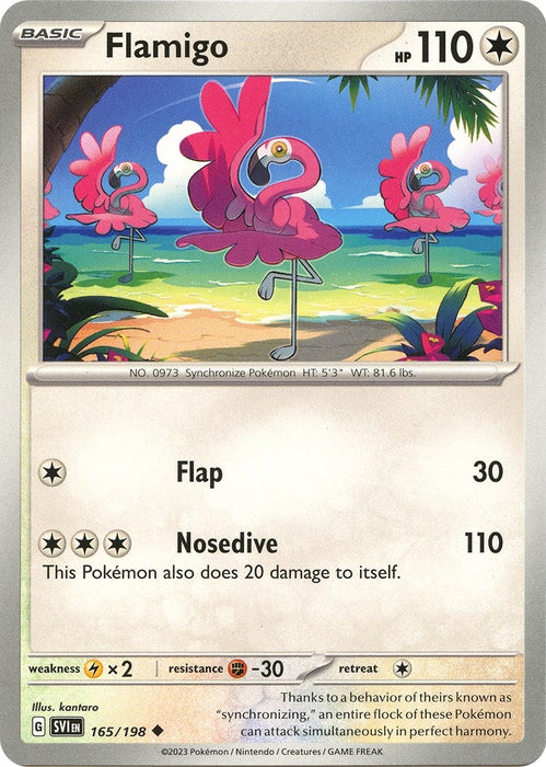 Image for Flamigo (165/198) [SV01: Scarlet & Violet Base Set] - Pokemon